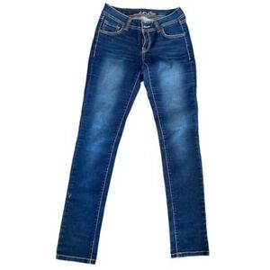 Inc Denim low rise regular‎ fit skinny leg medium wash jeans women Size 4